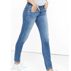 Express Mid Rise Thick Stitch Jean Legging